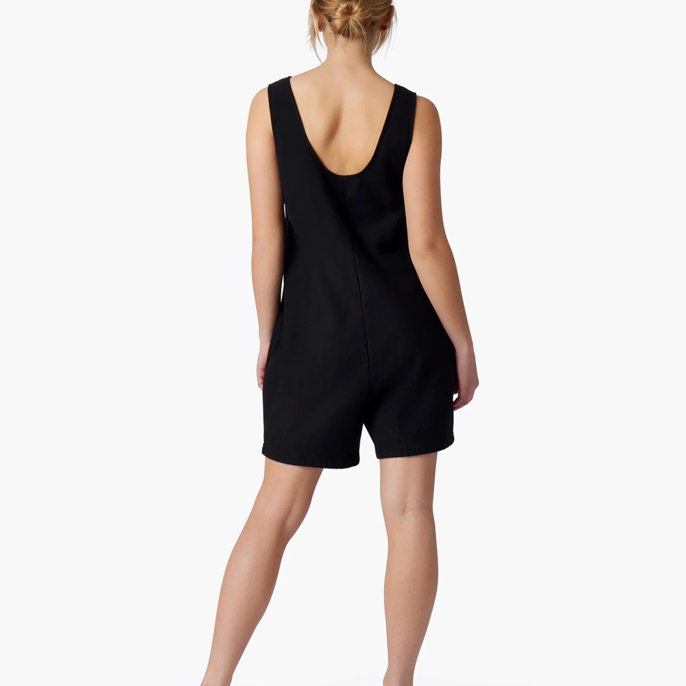 TKEES Short Playsuit Romper Black Cotton Made in Canada 4 Loungewear Boho